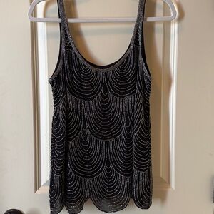 Joie Black Sleeveless Beaded Top